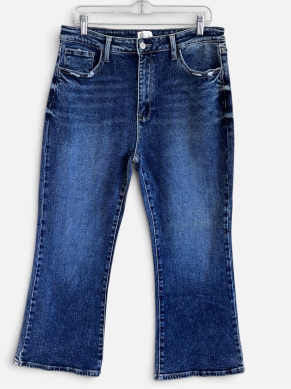 The Fine Print Short Story High Rise Crop Flare Denim Jeans Plus Petite 20P